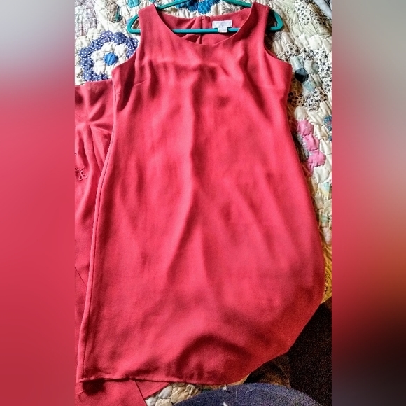 Studio C ,Red Chiffon party dress - Picture 3 of 5